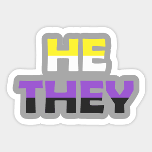 Nonbinary Flag He/They Sticker